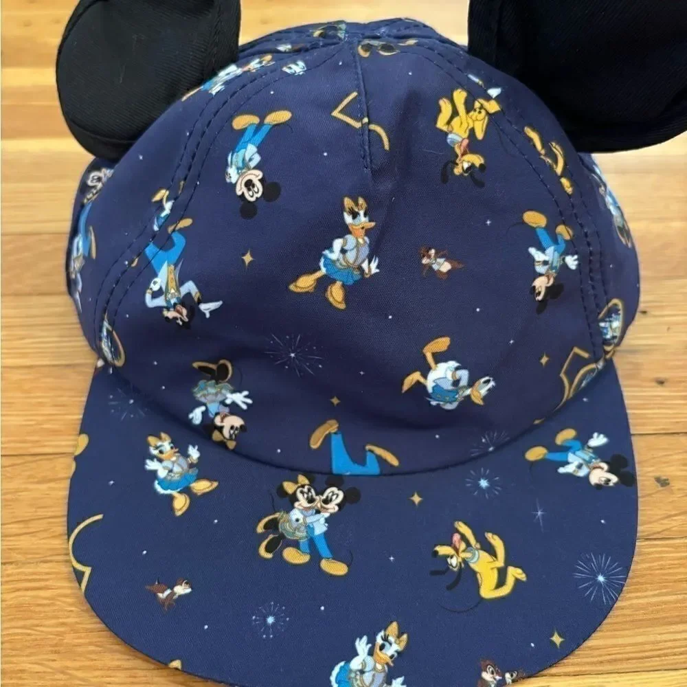 Disney 50th Anniversary Navy Character Hat with Mickey Mouse Ears